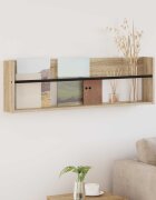 vidaXL Етажерка за списания с рафт Сонома дъб 100 x 12 x 30 см