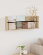 vidaXL Етажерка за списания с рафт Сонома дъб 80 x 12 x 30 см