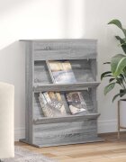 vidaXL Етажерка за списания Сив Сонома 70 x 41 x 96 см