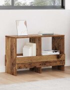 vidaXL Етажерка за списания Старо дърво 685 x 30 x 45 см