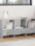 vidaXL Етажерка за списания Циментено сиво 102 x 30 x 45 см