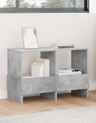vidaXL Етажерка за списания Циментено сиво 685 x 30 x 45 см