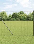vidaXL Евро Фендер Граунд Фикс 10 x 16 m ПВЦ-обработена стомана Сиво