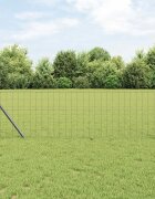 vidaXL Евро Фендер Граунд Фикс 50 x 06 м ПВЦ-обработена стомана Сиво
