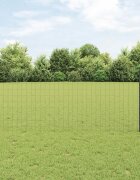 vidaXL Евро ограда с пост 10 x 1 m ПВЦ-обработена стомана Сиво Мрежа