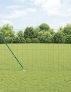 vidaXL Еврофендер с шипове 10 x 16 m ПВЦ-обработена стомана Зелено