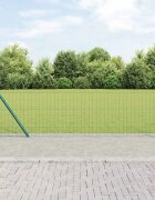 vidaXL Европейска ограда с бетонна основа 50 x 06 м Зелено Мрежа