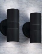 vidaXL Фасаден аплик 2 бр неръждаема стомана двустранно светещ