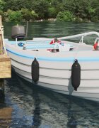vidaXL Фендери за лодки 2 бр. Ø 11 х 40 см Черно ПВЦ