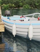 vidaXL Фендери за лодки 2 бр. Ø 14 х 50 см Бяло ПВЦ