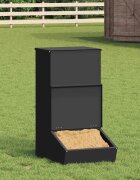 vidaXL Фидер за свине Черно 55 x 38 x 76 см 20 kg