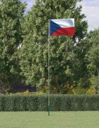vidaXL Флаг на Чехия и стълб 55 м алуминий