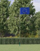 vidaXL Флаг на Европа и стълб 55 м алуминий