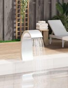 vidaXL Фонтан за басейн 22x60x70 см неръждаема стомана 304