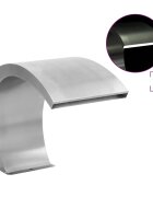 vidaXL Фонтан за басейн с LED неръждаема стомана 30x60x45 см
