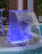 vidaXL Фонтан за басейн с RGB светодиоди акрил 51 см