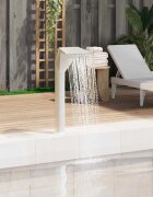 vidaXL Фонтан за басейни неръждаема стомана 50x30x90 см сребрист