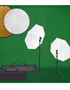 vidaXL Фотографски комплект за студио комплект лампи фон и рефлектор