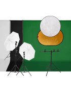 vidaXL Фотографски комплект за студио комплект лампи фон и рефлектор