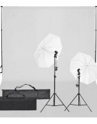 vidaXL Фотографски комплект за студио с комплект лампи и фон