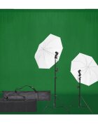 vidaXL Фотографски комплект за студио с комплект лампи и фон