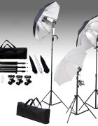 vidaXL Фотографски комплект за студио с комплект лампи и фон