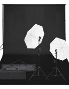 vidaXL Фотографски комплект за студио с комплект лампи и фон