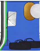 vidaXL Фотографски комплект за студио със софтбокс фон и рефлектор