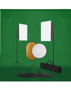 vidaXL Фотографски комплект за студио със софтбокс фон и рефлектор