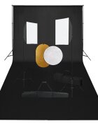 vidaXL Фотографски комплект за студио със софтбокс фон и рефлектор
