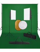 vidaXL Фотографски комплект за студио със софтбокс фон и рефлектор