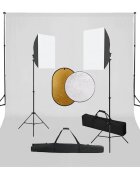 vidaXL Фотографски комплект за студио със софтбокс фон и рефлектор