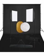 vidaXL Фотографски комплект за студио със софтбокс фон и рефлектор