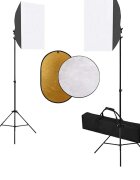 vidaXL Фотографски комплект за студио със софтбокс лампи и рефлектор