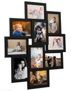 vidaXL Фоторамка колаж за 10 снимки (13х18 см) черна МДФ