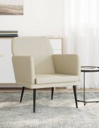 vidaXL Фотьойл кремав 61x78x80 см изкуствена кожа
