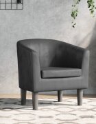 vidaXL Фотьойл сив изкуствена кожа