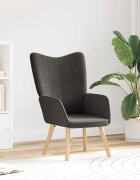 vidaXL фотьойл Тъмен сив 62 x 67 x 955 см Тъкан Шерпа