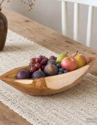 vidaXL Fruit Bowl JEPARA Teak Brown 46 x 16 x 11 cm