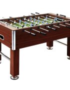 vidaXL Футболна маса стомана 60 кг 140x745x875 см кафява