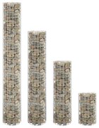 vidaXL Габион кръгли повдигнати лехи 4 бр Ø30x50/100/150/200 см