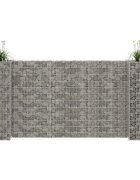 vidaXL Габион плантер Н-образен стоманена тел 260x40x120 cм