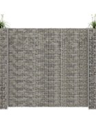 vidaXL Габион плантер Н-образен стоманена тел 260x40x200 cм