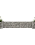 vidaXL Габион плантер Н-образен стоманена тел 260x40x40 cм