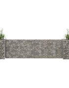 vidaXL Габион плантер Н-образен стоманена тел 260x40x60 cм