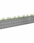 vidaXL Габион повдигната леха поцинкована стомана 360x30x60 cм
