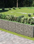 vidaXL Габион повдигната леха поцинкована стомана 450x90x100 cм