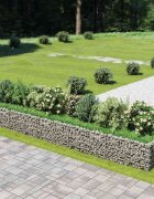 vidaXL Габион повдигната леха поцинкована стомана 450x90x50 cм