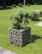 vidaXL Габион повдигната леха поцинкована стомана 50x50x50 cм