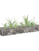 vidaXL Габион повдигната леха поцинкована стомана 90x30x10 cм